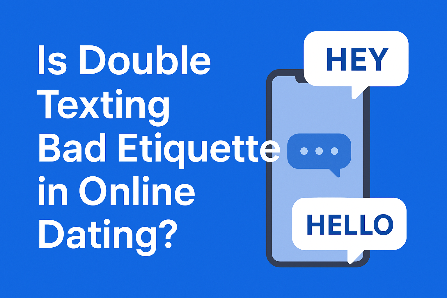 Is double texting bad etiquette in online dating